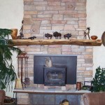 Fireplace Mantel and Stones